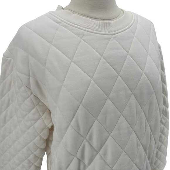 Athleta Cream Quilted Sweatshirt - Picture 2 of 8